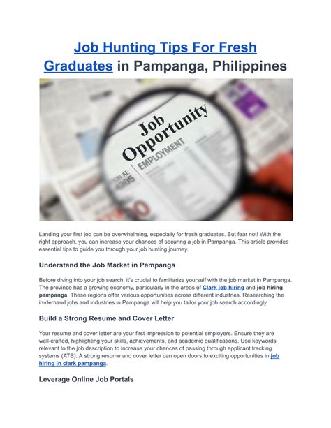 fresh graduate jobs in pampanga|Fresh Graduates Pampanga Jobs in Philippines .
